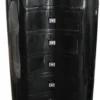 Casa Padrino Barock Kommode Oval Schwarz Hochglanz, 7 Schubladen, 126 x 56 x 34 cm