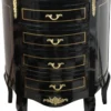 Casa Padrino Barock Kommode Schwarz/Gold Breite 68 cm - Antik Stil Möbel
