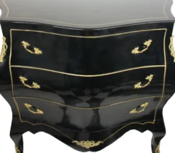 Casa Padrino Barock Kommode Schwarz/Gold Breite 120 cm - Antik Stil Möbel