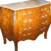 Casa Padrino Barock Kommode Vogelaugenahorn / Creme 110 cm - Barock Möbel