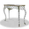 Casa Padrino Barock Konsole im Antik Stil in Weiß und Gold 100 x 40 x H. 85 cm - Luxuriöser Konsolentisch
