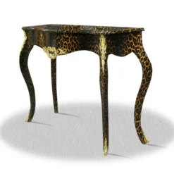 Casa Padrino Barock Konsole Leopard Gold 100 x 40 x H. 85 cm - Luxus Möbel