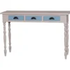 Casa Padrino Barock Konsole mit 3 Schubladen 120 cm - Konsolentisch Landhaus Stil Sideboard Schrank Wandkonsole