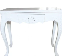 Casa Padrino Barock Konsolentisch Weiss mit Schubladen - Damen Schminktisch im Antik Stil - 101 x 44 x 84 cm