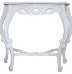 Casa Padrino Barock Konsolentisch im Antik Stil Weiß - Shabby Chic - Medium Size - 82 x 36 x 75 cm