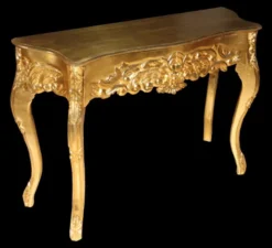 Casa Padrino Barock Konsolentisch Gold mit Schubladen, Damen Schminktisch, Antik Stil, B 116 cm x H 77 cm x T 36 cm