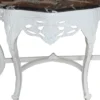 Casa Padrino Barock Konsolentisch in Weiss / Schwarz mit schwarzer Marmorplatte - 118 x 37 x 88 cm