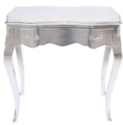 Casa Padrino Barock Konsolentisch Silber mit Schublade 80 x 40 x 75 cm - Antik Stil Beistelltisch