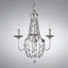 Casa Padrino Barock Kristall Kronleuchter Silber Ø 47 x H. 50,2 cm - Barock Leuchten