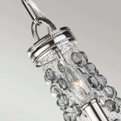 Casa Padrino Barock Kristall Kronleuchter Silber Ø 47 x H. 50,2 cm - Barock Leuchten