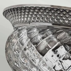 Casa Padrino Barock Kristall Deckenleuchte Antik Silber Ø 40,6 cm