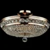 Casa Padrino Barock Kristall Decken Kronleuchter Gold 43,5 x H 26 cm - Antik Stil Deckenlampe