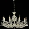 Casa Padrino Barock Kristall Decken Kronleuchter Weiß Gold Antik Stil - Durchmesser 58 cm, Höhe 92 cm