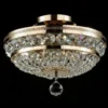 Casa Padrino Barock Kristall Decken Kronleuchter in Gold, 32 x H 23,5 cm - Luxus Deckenlampe im Antik Stil