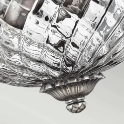 Casa Padrino Barock Kristall Deckenleuchte Antik Silber Ø 30,5 cm