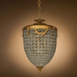 Casa Padrino Barock Kristall Kronleuchter Gold Ø 60 x H. 85 cm - Barock Leuchten