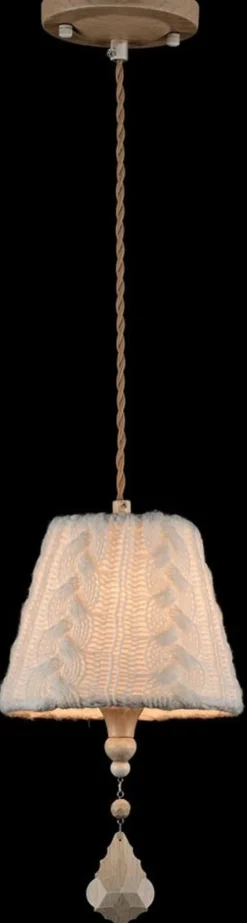 Casa Padrino Barock Kristall Hängeleuchte, Metall und Kristallglas, Beige, Ø 18 x H. 35 cm