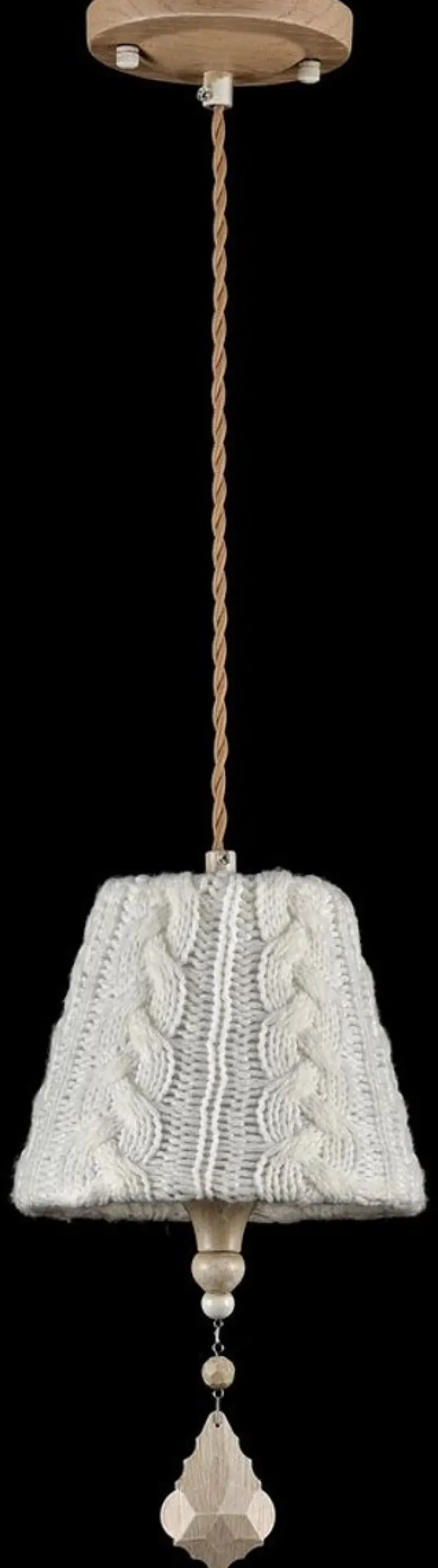 Casa Padrino Barock Kristall Hängeleuchte, Metall und Kristallglas, Beige, Ø 18 x H. 35 cm
