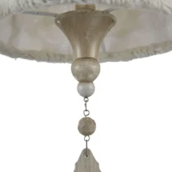 Casa Padrino Barock Kristall Hängeleuchte, Metall und Kristallglas, Beige, Ø 18 x H. 35 cm