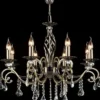 Casa Padrino Barock Kristall Decken Kronleuchter Bronze 72 x H 59 cm - Antik Stil Möbel Lüster Leuchter Hängeleuchte