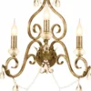 Casa Padrino Barock Kristall Wandleuchte Antik Gold 48 x H. 51 cm - Prunkvolle Barockstil Metall Wandlampe - Barock Leuchten - Edel & Prunkvoll