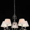 Casa Padrino Barock Kristall Decken Kronleuchter Nickel 50 x H 62 cm - Antik Stil Deckenleuchte