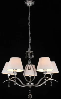 Casa Padrino Barock Kristall Decken Kronleuchter Nickel 50 x H 62 cm - Antik Stil Deckenleuchte