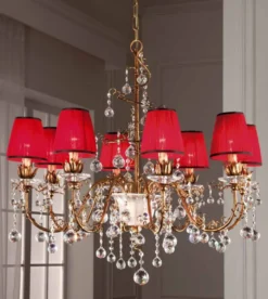 Casa Padrino Barock Kronleuchter Ø 90 x H. 85 cm 8-flammig - Handgefertigte Leuchte aus Italien - Barock Leuchten