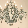 Casa Padrino Barock Kronleuchter Silber Ø 90 x H. 70 cm 12-flammig - Handgefertigte Leuchte aus Italien - Barock Leuchten