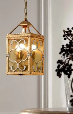 Casa Padrino Barock Kronleuchter Gold B. 20 x T. 20 x H. 45 cm 4-flammig - Handgefertigte Leuchte aus Italien - Barock Leuchten