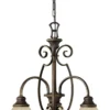 Casa Padrino Barock Kronleuchter Antik Bronze / Vintage Alabaster Ø 57,1 x H. 53,3 cm - Wohnzimmer Leuchten im Barockstil