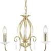Casa Padrino Barock Kronleuchter Messing Ø 38 x H. 42 cm - Elegante Wohnzimmer Kronleuchter - Kronleuchter im Barockstil