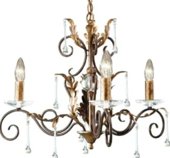 Casa Padrino Barock Kronleuchter Bronze / Gold Ø 65 x H. 61 cm - Prunkvoller Barockstil Kronleuchter - Wohnzimmer & Hotel Kronleuchter - Barock Möbel - Barock Interior - Barock Leuchten