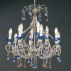 Casa Padrino Barock Kronleuchter Nickel Ø 65 x H. 70 cm 12-flammig - Handgefertigte Leuchte aus Italien - Barock Leuchten