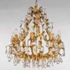 Casa Padrino Barock Kronleuchter Gold Ø 70 x H. 68 cm 8-flammig - Handgefertigte Leuchte aus Italien - Barock Leuchten
