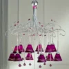 Casa Padrino Barock Kronleuchter Violett Ø 90 x H. 120 cm 12-flammig - Handgefertigte Leuchte aus Italien - Barock Leuchten