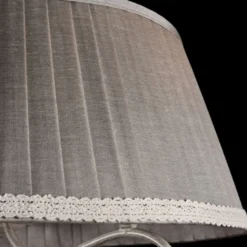 Casa Padrino Barock Kronleuchter im antiken Stil in Beige und Grau Ø 50 x H. 44 cm - Luxus Beleuchtung