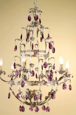 Casa Padrino Barock Kronleuchter Ø 80 x H. 100 cm 6-flammig - Handgefertigte Leuchte aus Italien - Barock Leuchten