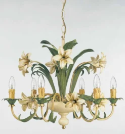 Casa Padrino Barock Kronleuchter Ø 68 x H. 55 cm 6-flammig - Handgefertigte Leuchte aus Italien - Barock Leuchten