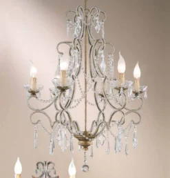 Casa Padrino Barock Kronleuchter Antikgold Ø 65 x H. 80 cm 6-flammig - Handgefertigte Leuchte aus Italien - Barock Leuchten