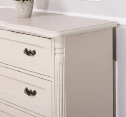 Casa Padrino Barock Landhausstil Kommode mit 3 Schubladen Antik Hellgrau 110 cm