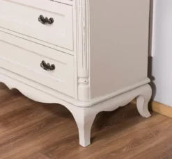 Casa Padrino Barock Landhausstil Kommode mit 3 Schubladen Antik Hellgrau 110 cm