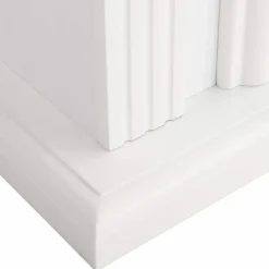 Casa Padrino Barock LED Elektrokamin Weiß 121 x 35 x H. 100 cm - Barock Möbel
