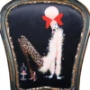 Casa Padrino Barock Luxus Esszimmer Stuhl Leopard / Schwarz / Braun Dame mit High Heels - Designer Möbel - Barockmöbel