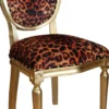 Casa Padrino Barock Luxus Esszimmer Stuhl Leopard / Gold - Designer Stuhl - Hotel & Restaurant Möbel - Luxus Qualität