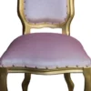 Casa Padrino Barock Luxus Esszimmer Stuhl Louis Rosa / Gold - Barock Möbel