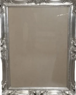 Casa Padrino Barock Luxus Holz Bilderrahmen 85 x 64 cm Silber - Großer Bilderrahmen Jugendstil Antik Stil