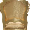 Casa Padrino Barock Luxus Thron Sessel Gold Muster/Gold - Prunkvoller Königssessel mit Glitzersteinen - 141 x 80 x 78 cm