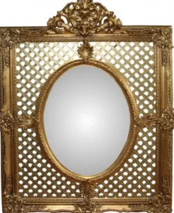 Casa Padrino Barock Luxus Wandspiegel Gold 101 x 141 cm - Handgefertigtes Prunkstück im Antik Stil