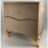 Casa Padrino Barock Nachtkommode mit 2 Schubladen Braun / Gold - Barockstil Schlafzimmer Möbel